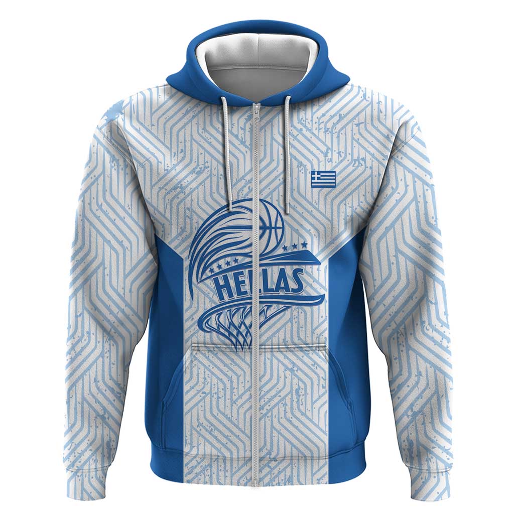 Hellas Basketball Custom Hoodie Go Greece White Version - Wonder Print Shop