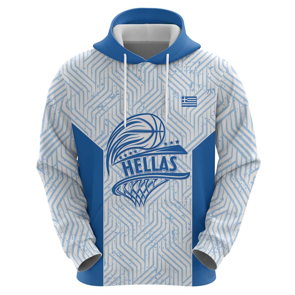 Hellas Basketball Custom Hoodie Go Greece White Version - Wonder Print Shop