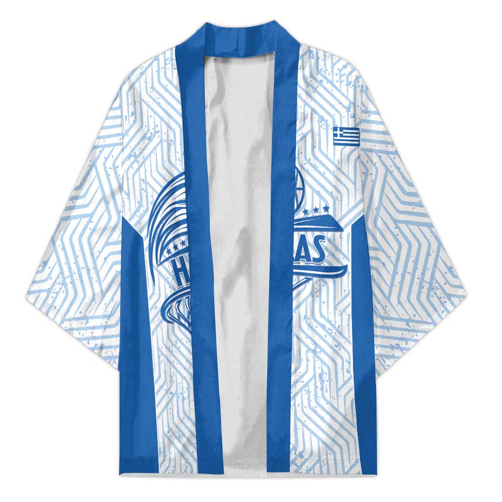 Hellas Basketball Custom Kimono Go Greece White Version - Wonder Print Shop