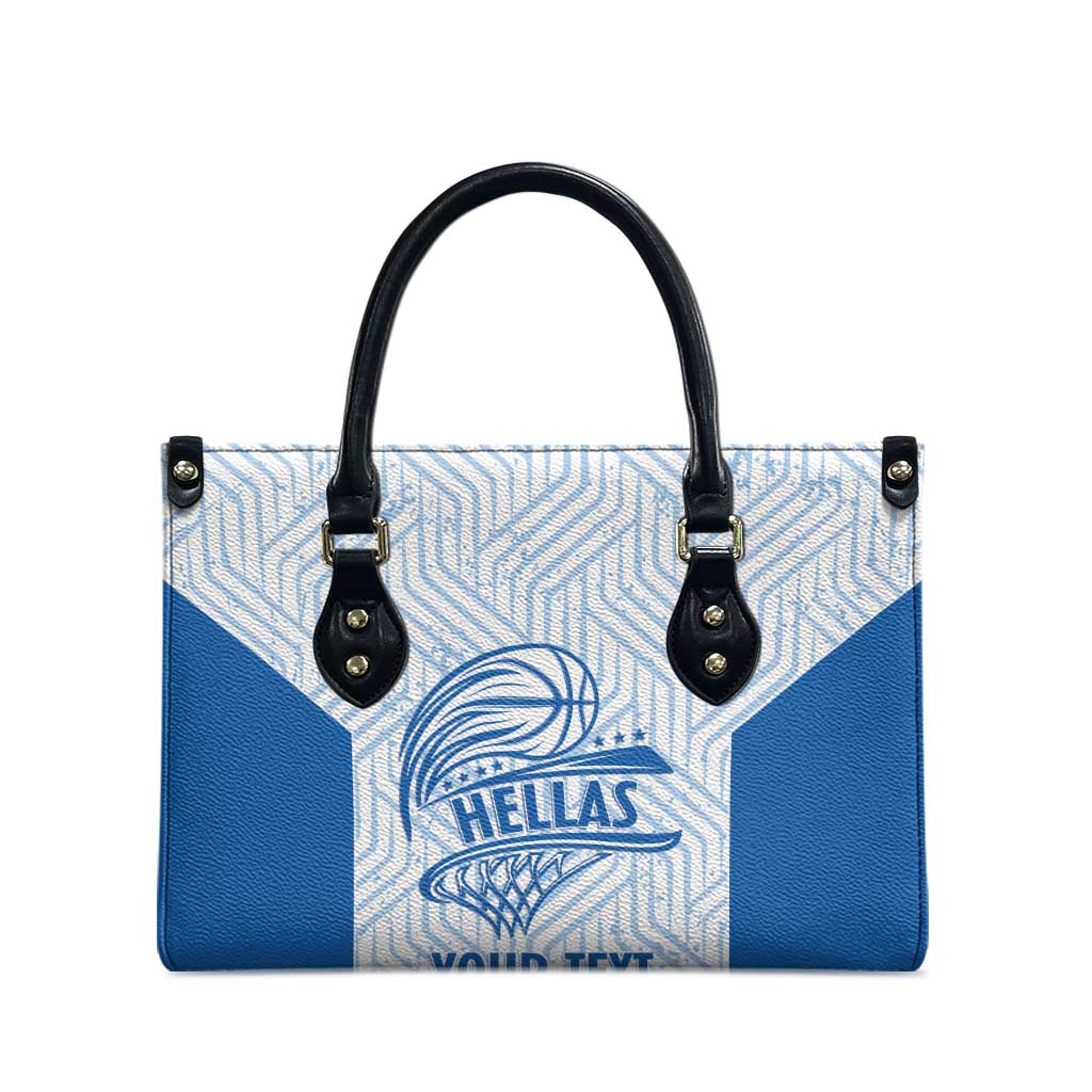 Hellas Basketball Custom Leather Bag Go Greece White Version - Wonder Print Shop