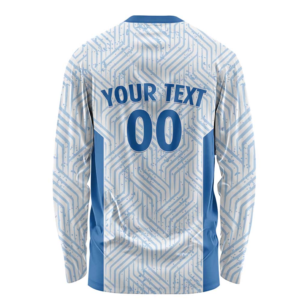 Hellas Basketball Custom Long Sleeve Shirt Go Greece White Version - Wonder Print Shop