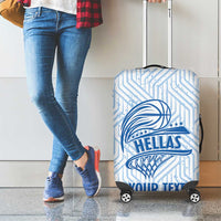 Hellas Basketball Custom Luggage Cover Go Greece White Version - Wonder Print Shop