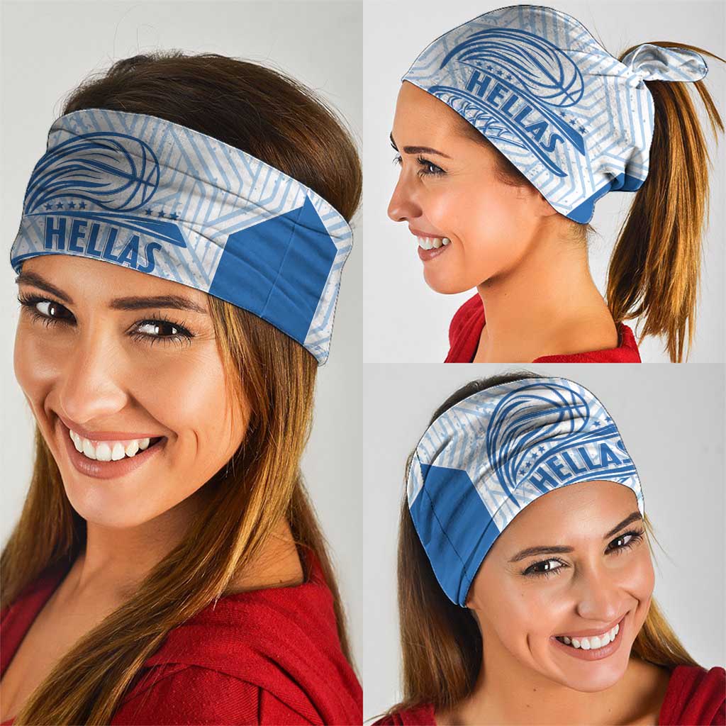Hellas Basketball Custom Neck Gaiter Go Greece White Version - Wonder Print Shop