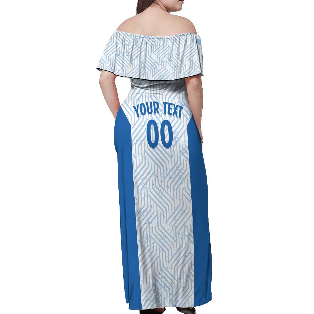Hellas Basketball Custom Off Shoulder Maxi Dress Go Greece White Version - Wonder Print Shop