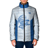 Hellas Basketball Custom Padded Jacket Go Greece White Version - Wonder Print Shop