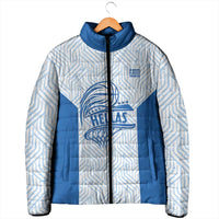 Hellas Basketball Custom Padded Jacket Go Greece White Version - Wonder Print Shop