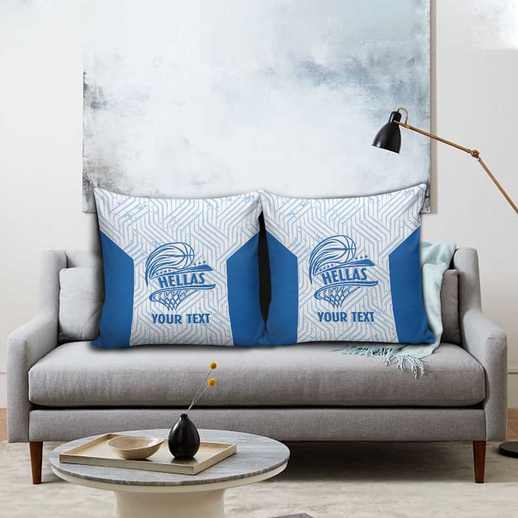 Hellas Basketball Custom Pillow Cover Go Greece White Version - Wonder Print Shop