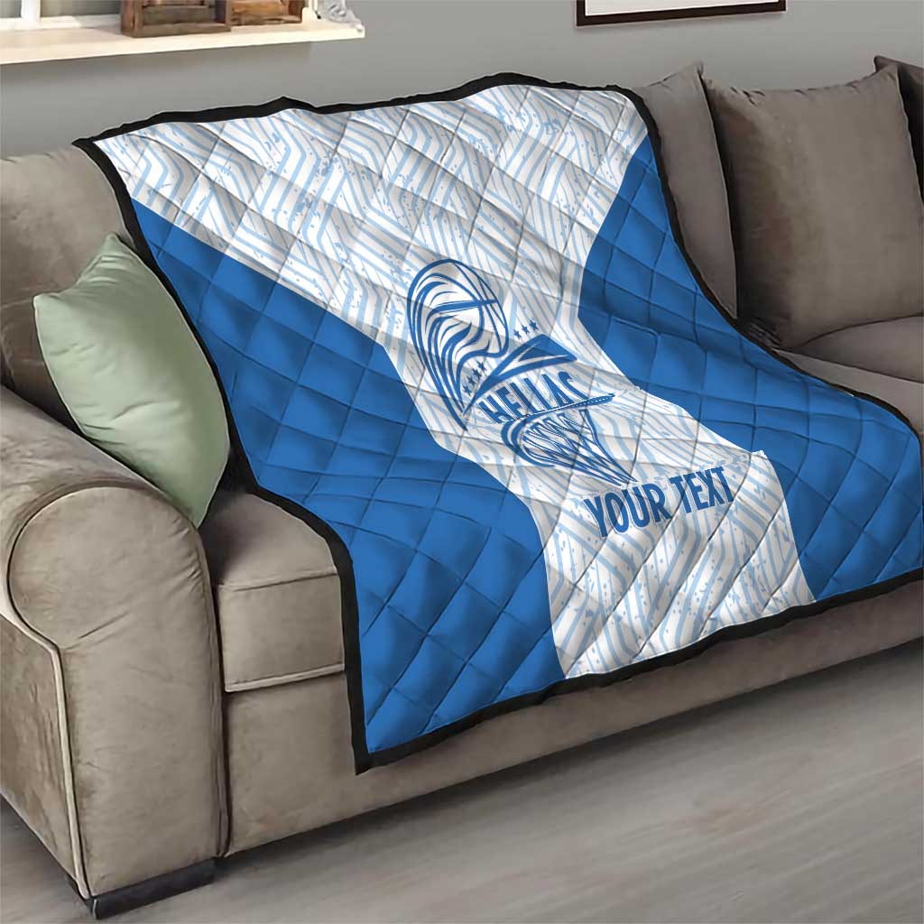 Hellas Basketball Custom Quilt Go Greece White Version - Wonder Print Shop
