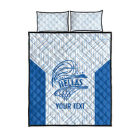 Hellas Basketball Custom Quilt Bed Set Go Greece White Version - Wonder Print Shop