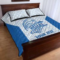 Hellas Basketball Custom Quilt Bed Set Go Greece White Version - Wonder Print Shop