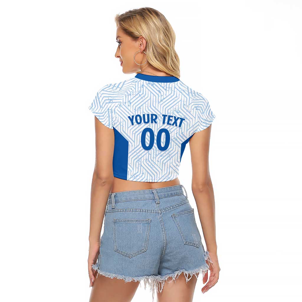 Hellas Basketball Custom Raglan Cropped T Shirt Go Greece White Version - Wonder Print Shop