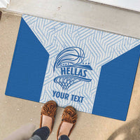 Hellas Basketball Custom Rubber Doormat Go Greece White Version - Wonder Print Shop