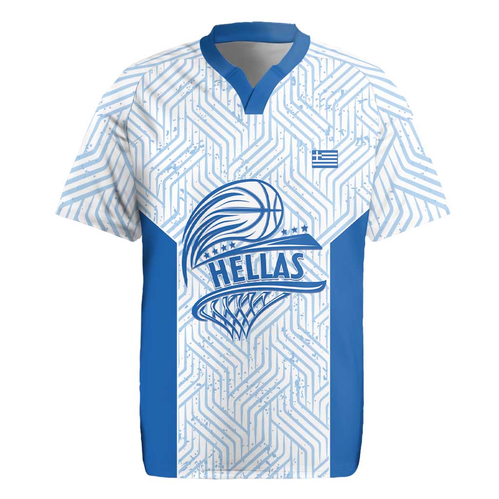Hellas Basketball Custom Rugby Jersey Go Greece White Version - Wonder Print Shop
