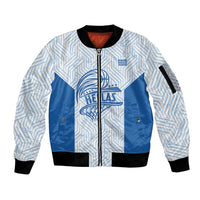 Hellas Basketball Custom Sleeve Zip Bomber Jacket Go Greece White Version - Wonder Print Shop