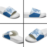 Hellas Basketball Custom Slide Sandals Go Greece White Version - Wonder Print Shop