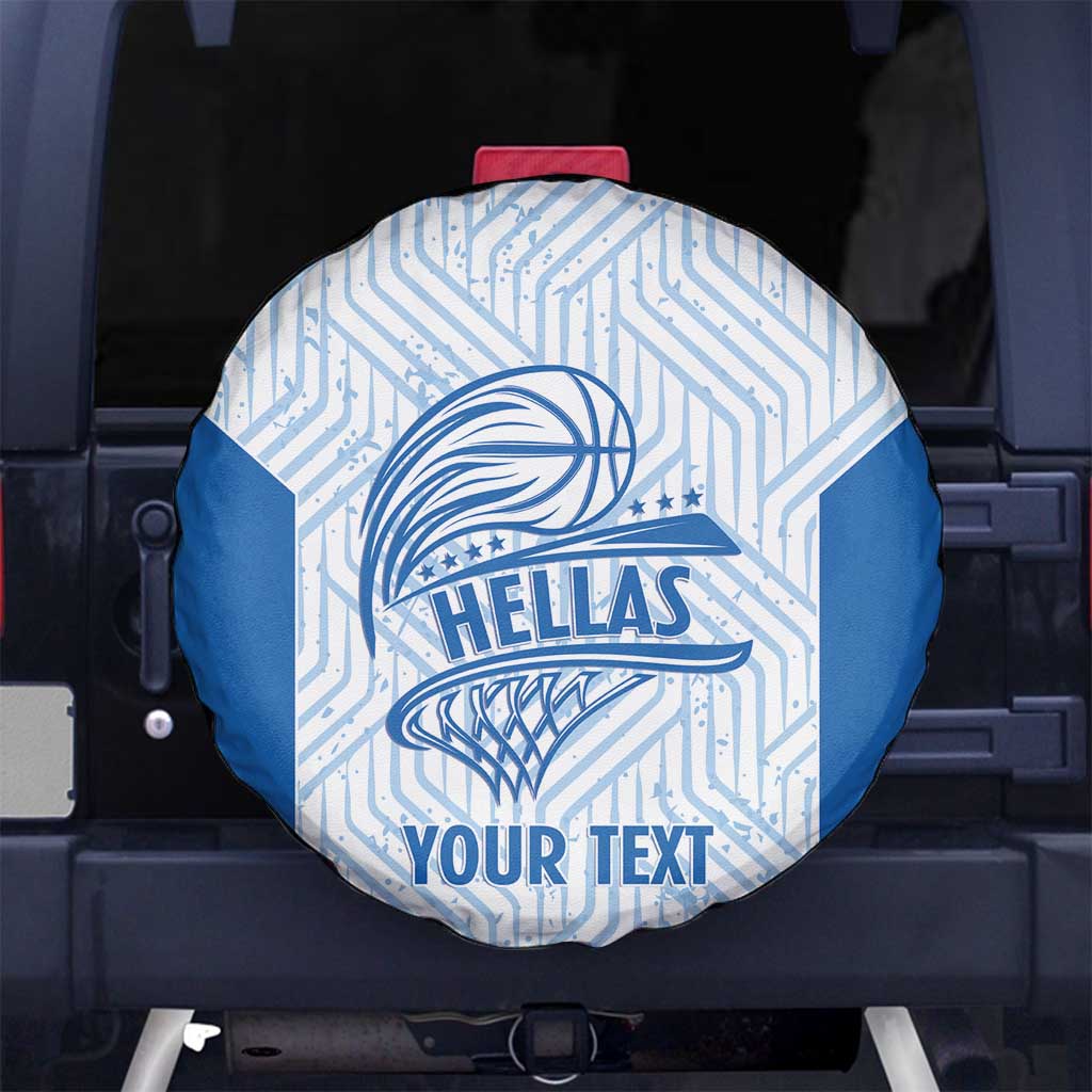 Hellas Basketball Custom Spare Tire Cover Go Greece White Version - Wonder Print Shop