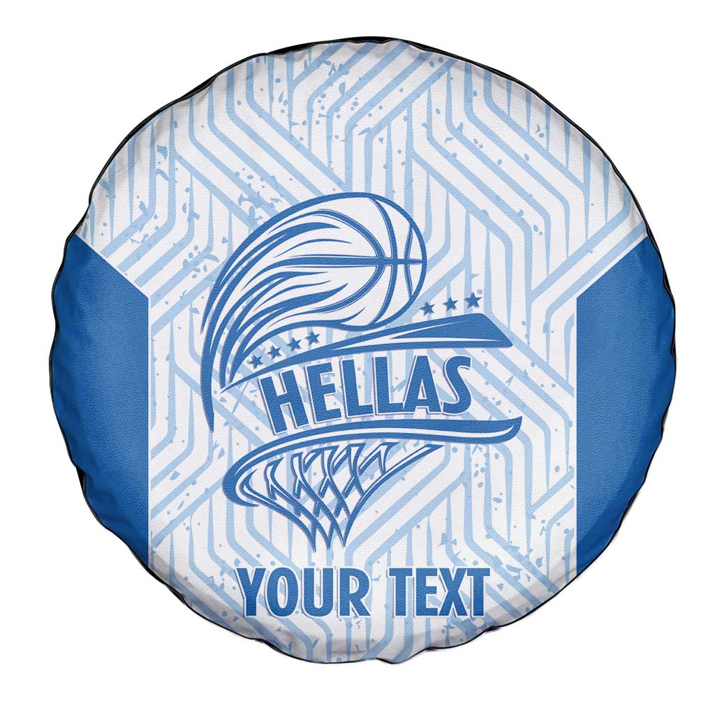 Hellas Basketball Custom Spare Tire Cover Go Greece White Version - Wonder Print Shop