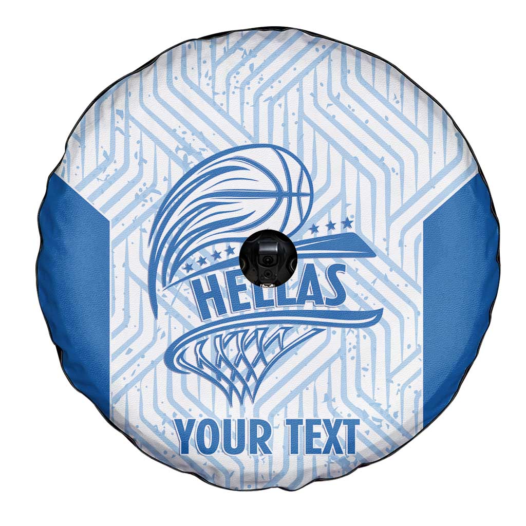 Hellas Basketball Custom Spare Tire Cover Go Greece White Version - Wonder Print Shop
