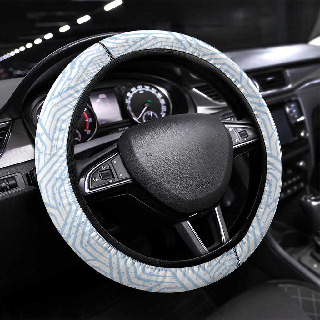 Hellas Basketball Steering Wheel Cover Go Greece White Version - Wonder Print Shop