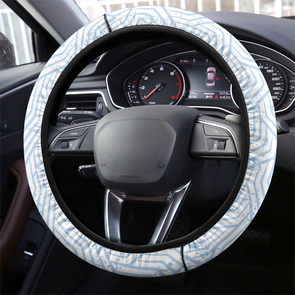 Hellas Basketball Steering Wheel Cover Go Greece White Version - Wonder Print Shop