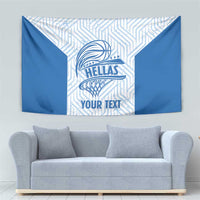 Hellas Basketball Custom Tapestry Go Greece White Version - Wonder Print Shop