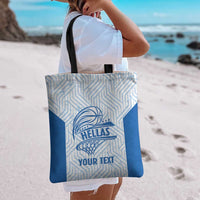 Hellas Basketball Custom Tote Bag Go Greece White Version - Wonder Print Shop