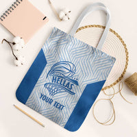 Hellas Basketball Custom Tote Bag Go Greece White Version - Wonder Print Shop