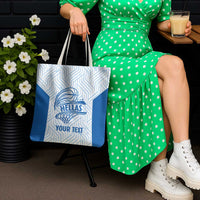 Hellas Basketball Custom Tote Bag Go Greece White Version - Wonder Print Shop