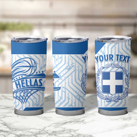 Hellas Basketball Custom Tumbler Cup Go Greece White Version - Wonder Print Shop