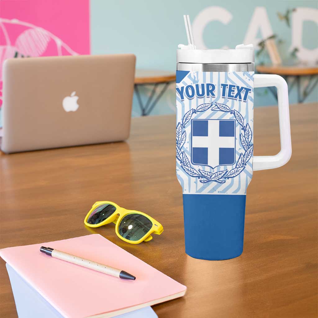 Hellas Basketball Custom Tumbler With Handle Go Greece White Version - Wonder Print Shop