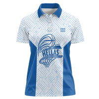 Hellas Basketball Custom Women Polo Shirt Go Greece White Version - Wonder Print Shop