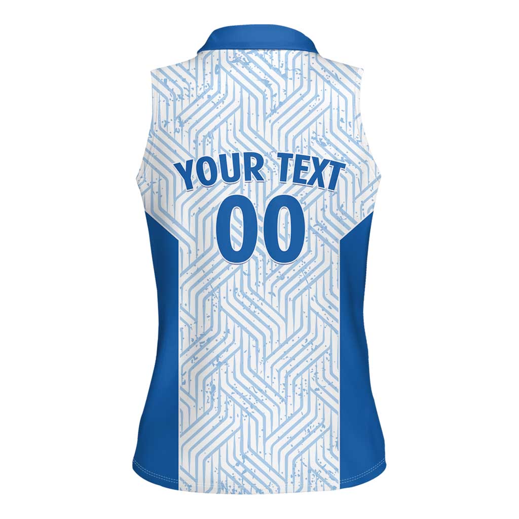 Hellas Basketball Custom Women Sleeveless Polo Shirt Go Greece White Version - Wonder Print Shop