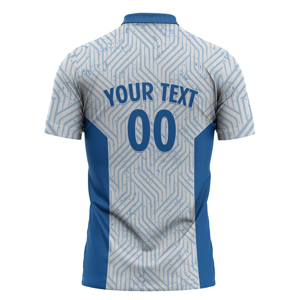 Hellas Basketball Custom Zipper Polo Shirt Go Greece White Version - Wonder Print Shop