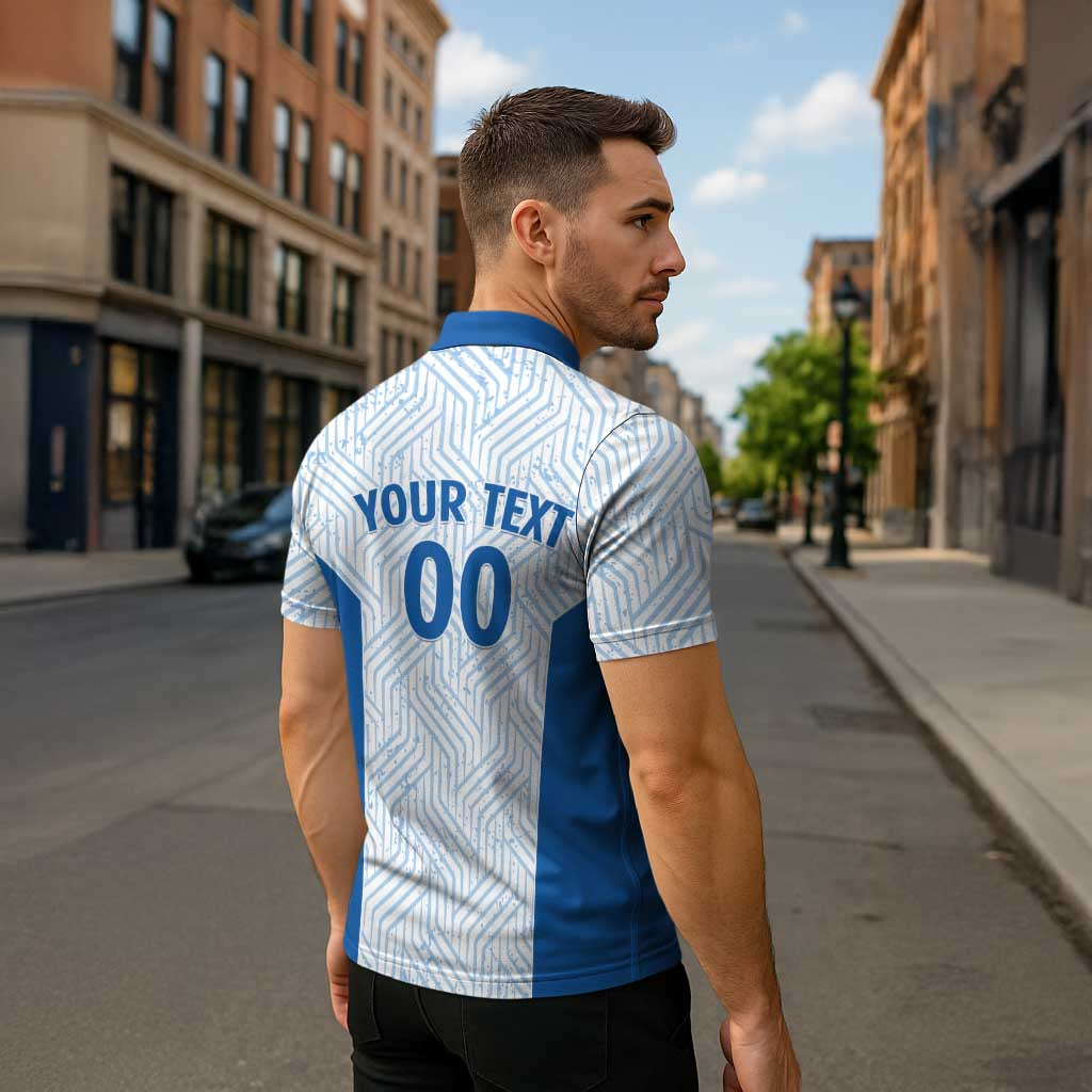 Hellas Basketball Custom Zipper Polo Shirt Go Greece White Version - Wonder Print Shop