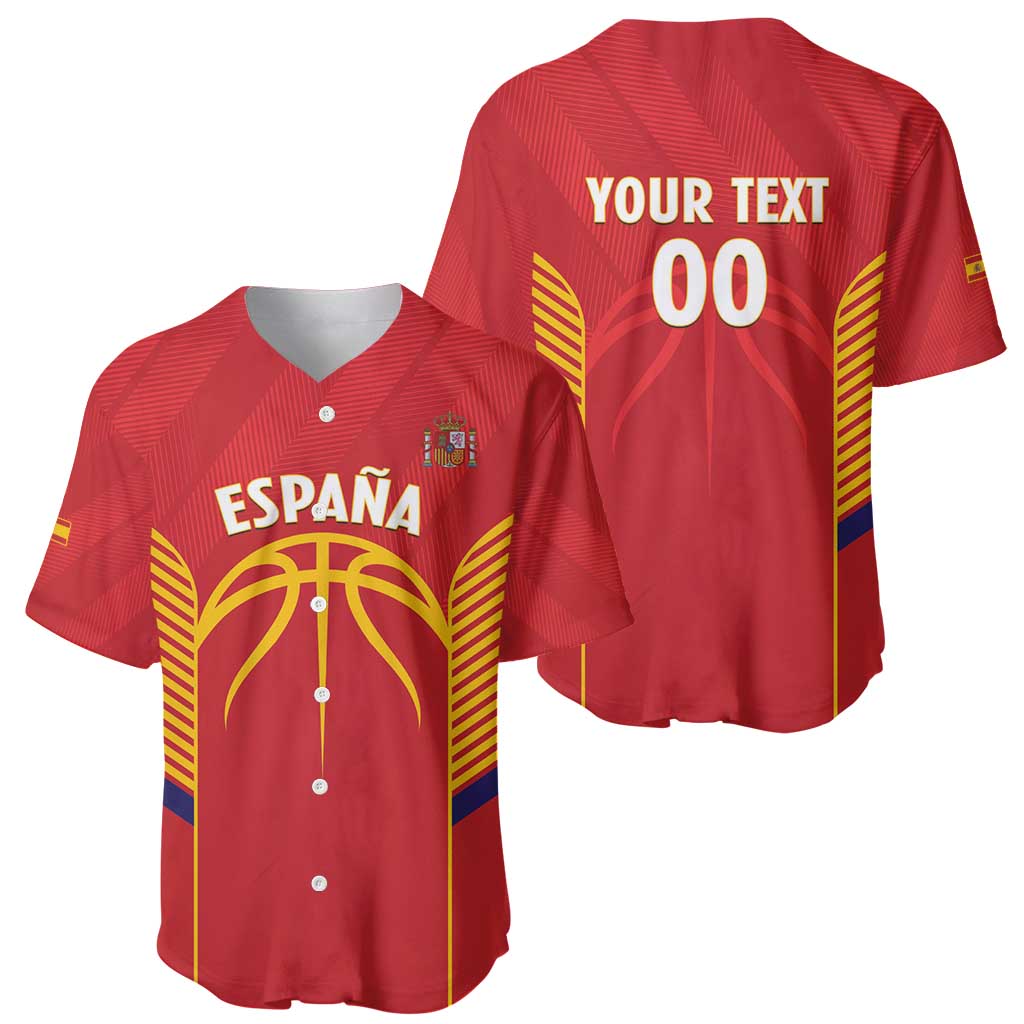 Spain Basketball Custom Baseball Jersey La Roja Go Champions - Wonder Print Shop
