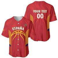 Spain Basketball Custom Baseball Jersey La Roja Go Champions - Wonder Print Shop
