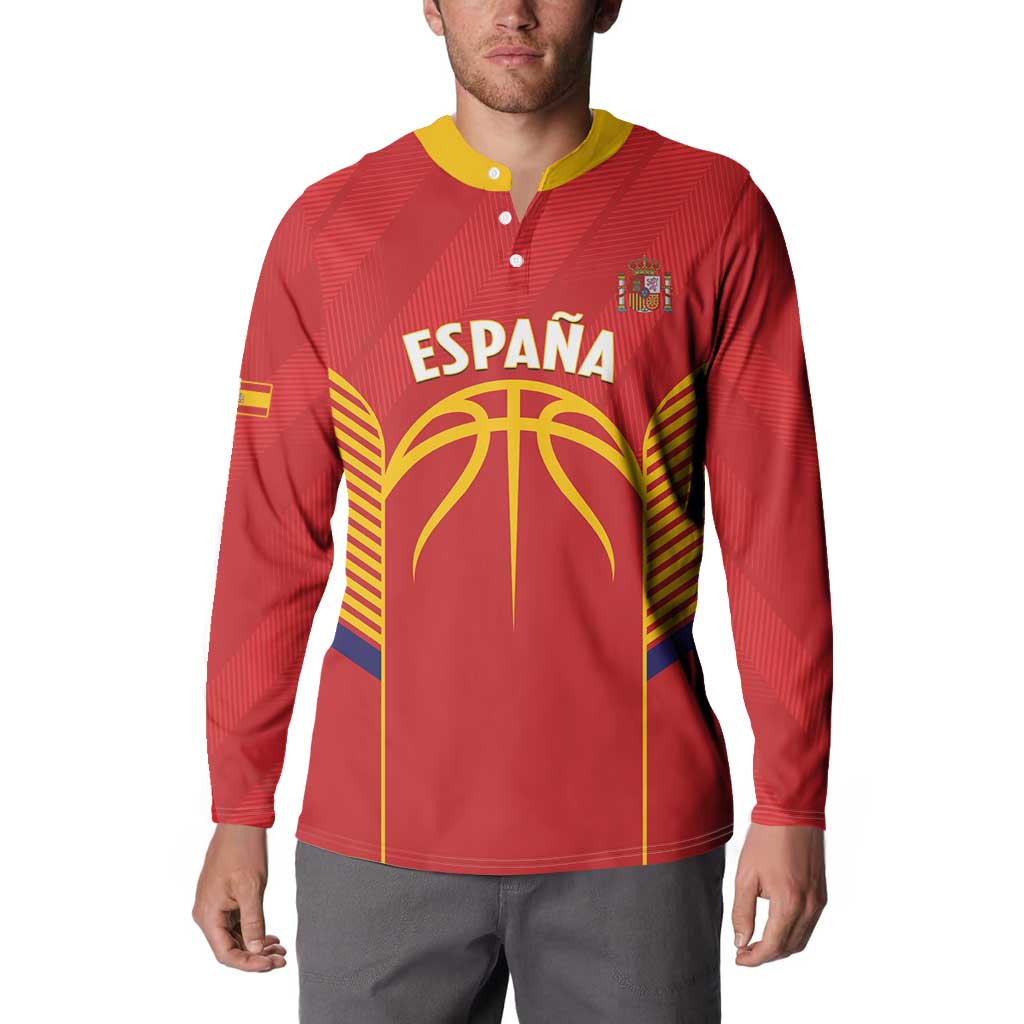 Spain Basketball Custom Button Sweatshirt La Roja Go Champions - Wonder Print Shop