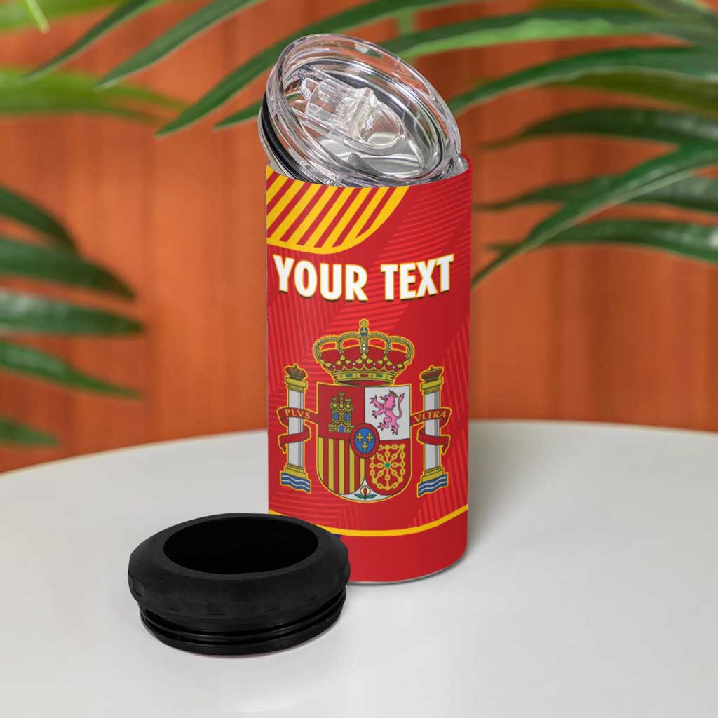 Spain Basketball Custom 4 in 1 Can Cooler Tumbler La Roja Go Champions - Wonder Print Shop