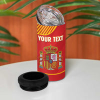 Spain Basketball Custom 4 in 1 Can Cooler Tumbler La Roja Go Champions - Wonder Print Shop