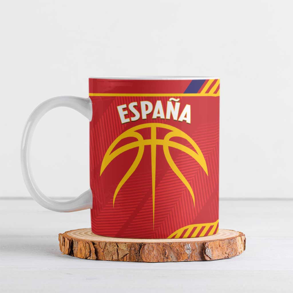 Spain Basketball Custom Ceramic Mug La Roja Go Champions - Wonder Print Shop