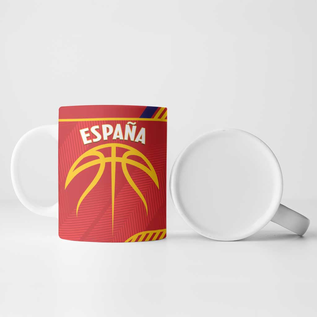 Spain Basketball Custom Ceramic Mug La Roja Go Champions - Wonder Print Shop