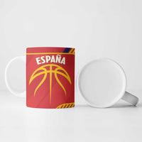 Spain Basketball Custom Ceramic Mug La Roja Go Champions - Wonder Print Shop