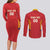 Spain Basketball Custom Couples Matching Long Sleeve Bodycon Dress and Long Sleeve Button Shirt La Roja Go Champions - Wonder Print Shop
