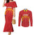 Spain Basketball Custom Couples Matching Mermaid Dress and Long Sleeve Button Shirt La Roja Go Champions - Wonder Print Shop