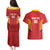 Spain Basketball Custom Couples Matching Puletasi and Hawaiian Shirt La Roja Go Champions - Wonder Print Shop