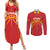 Spain Basketball Custom Couples Matching Summer Maxi Dress and Long Sleeve Button Shirt La Roja Go Champions - Wonder Print Shop