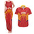 Spain Basketball Custom Couples Matching Tank Maxi Dress and Hawaiian Shirt La Roja Go Champions - Wonder Print Shop