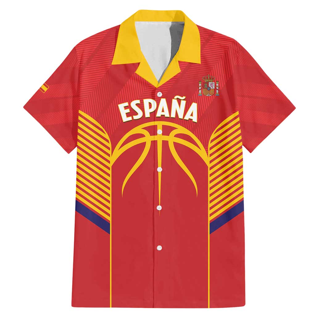 Spain Basketball Custom Family Matching Mermaid Dress and Hawaiian Shirt La Roja Go Champions - Wonder Print Shop