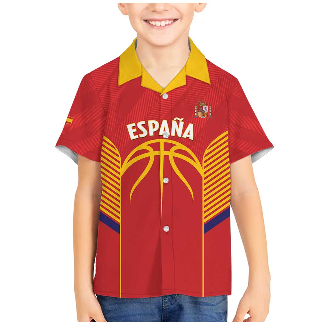 Spain Basketball Custom Family Matching Mermaid Dress and Hawaiian Shirt La Roja Go Champions - Wonder Print Shop