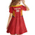 Spain Basketball Custom Family Matching Off The Shoulder Long Sleeve Dress and Hawaiian Shirt La Roja Go Champions - Wonder Print Shop